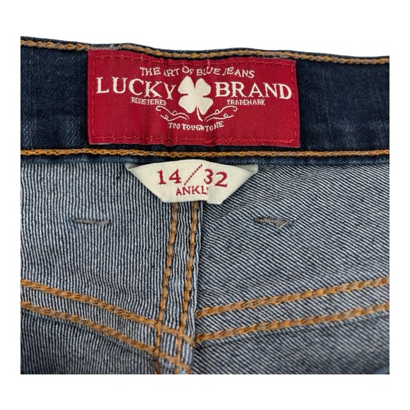 Lucky Brand Sofia Skinny Jeans 14/32 Mid Rise Dark Wash Ankle Stretch (31 x 28) - Picture 4 of 8